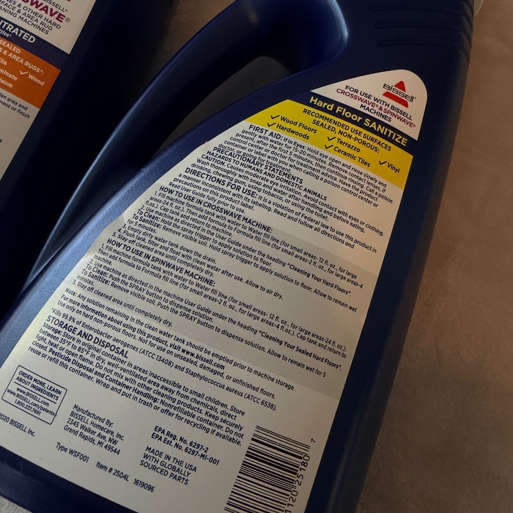 Bissell Crosswave Multi-Surface Gain & Hard Floor Formula 80oz 2-Pack - Picture 7 of 11